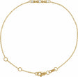 14K Yellow Gold 1/10 CTW Natural Diamond Beaded Bar 6 1/2-7 1/2" Bracelet