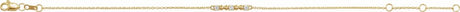 14K Yellow Gold 1/10 CTW Natural Diamond Beaded Bar 6 1/2-7 1/2" Bracelet