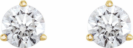 14K Yellow Gold 3/4 CTW Natural Diamond Earrings