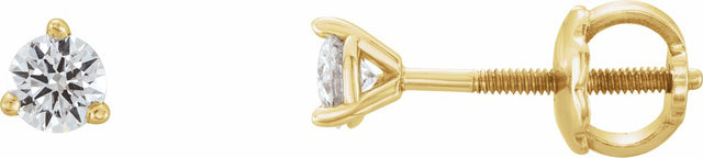 14K Yellow Gold 1/5 CTW Natural Diamond Earrings