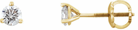 14K Yellow 1/3 CTW Natural Diamond Earrings