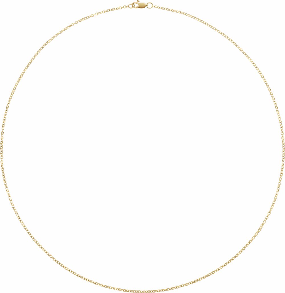 14K Rose Gold-Filled 1.5 mm Cable 24" Chain