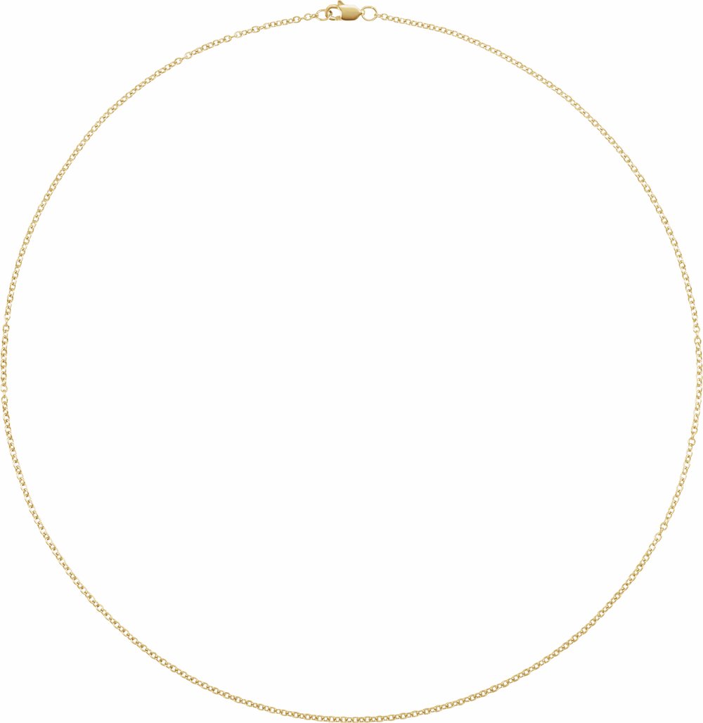 14K Rose Gold 1.5 mm Cable 16" Chain