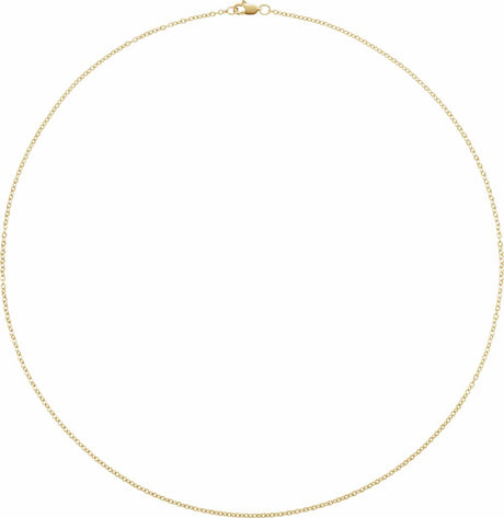 14K Rose Gold 1.5 mm Cable 16" Chain