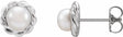 14K White Gold Cultured White Freshwater Pearl Rope Earrings