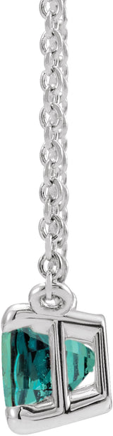 Sterling Silver Lab-Grown Alexandrite 18" Necklace