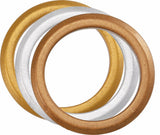 Metallic-Colored Silicone 2.5 mm Silicone Comfort-Fit Band Set