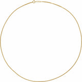 14K Yellow 1.3 mm Diamond-Cut Box 20" Chain