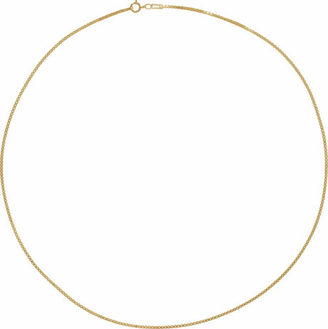 14K Yellow 1.3 mm Diamond-Cut Box 18" Chain