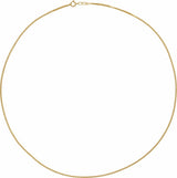 14K Yellow Gold 1.3 mm Diamond-Cut Box 20" Chain