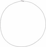 14K White Gold 1.5 mm Cable 20" Chain