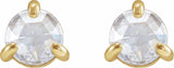 14K Yellow 3/8 CTW Rose-Cut Natural Diamond Stud Earrings