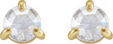 14K Yellow Gold 3/8 CTW Rose-Cut Natural Diamond Stud Earrings