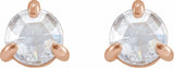 14K Rose 1/8 CTW Rose-Cut Natural Diamond Stud Earrings