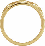 14K Yellow Gold 11 mm Claddagh Flat Band