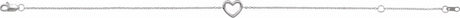 14K White Gold Heart 6 1/2-7 1/2" Bracelet