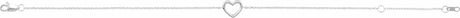 14K White Gold Heart 6 1/2-7 1/2" Bracelet