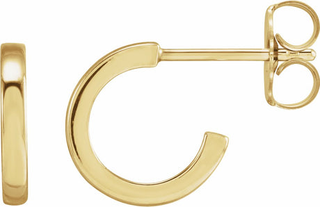 14K Yellow Gold 10 mm Hoop Earrings
