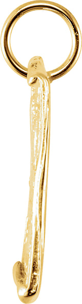 14K Yellow Gold Posh Mommy® Initial A Vintage-Inspired Pendant