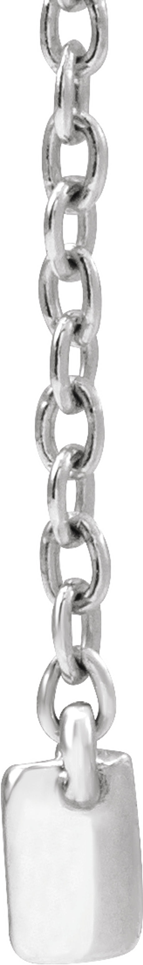 14K White 3/8 CTW Lab-Grown Diamond Bar 16-18" Necklace