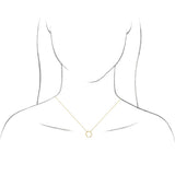 14K Yellow Gold Cultured Seed Pearl Circle 18" Necklace