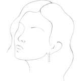 14K Rose Cultured White Freshwater Pearl 30.3 mm Hoop Earrings