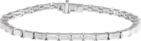 14K White 6 1/5 CTW Lab-Grown Diamond 7" Bracelet