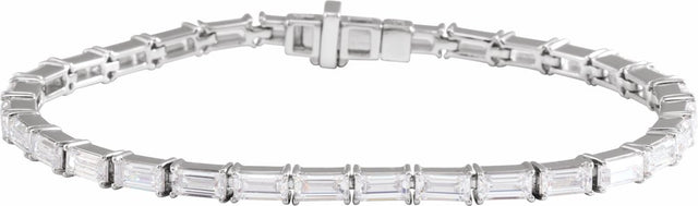 14K White 6 1/5 CTW Lab-Grown Diamond 7" Bracelet