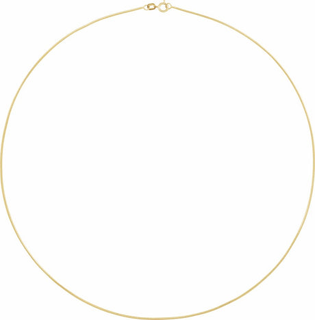 14K Yellow Gold 1 mm Snake 16" Chain