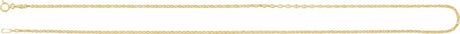 14K Yellow Gold 1.8 mm Hollow Diamond-Cut Anchor 7" Chain 