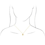 14K Yellow Engravable Heart Lock 16-18" Necklace