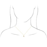 14K Yellow .04 CTW Natural Diamond Petite Initial S 16-18" Necklace