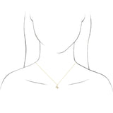 14K Yellow .06 CTW Natural Diamond Petite Initial M 16-18" Necklace