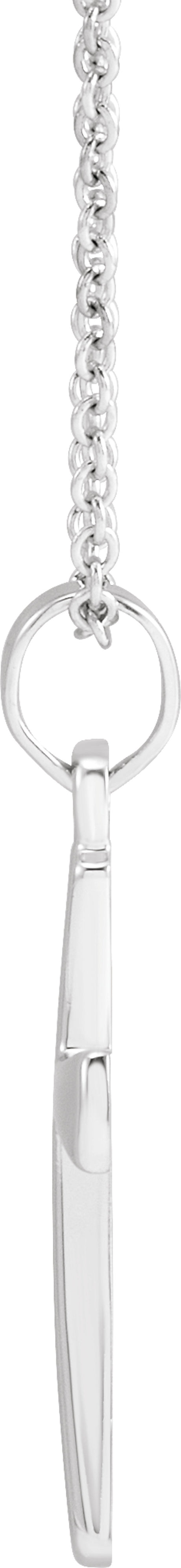 Platinum Cross 18" Necklace