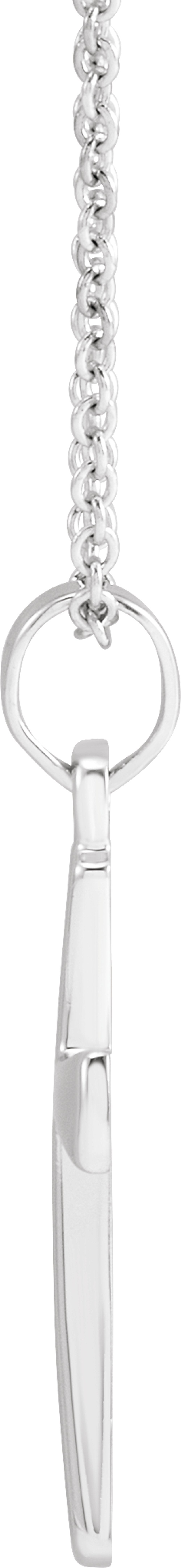 Platinum Cross 18" Necklace