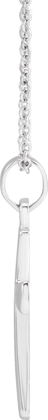 Platinum Cross 18" Necklace