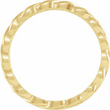 14K Yellow Gold 6.5 mm Chain Link Band Size 6