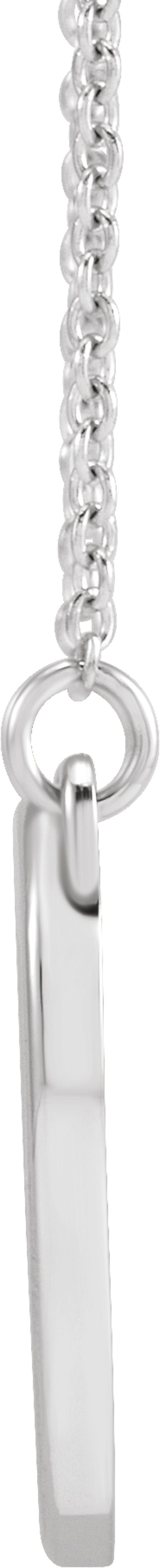 14K White Gold Heart 16" Necklace