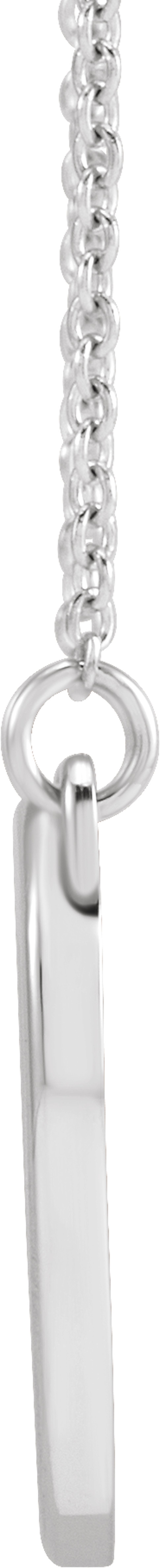 14K White Gold Heart 16" Necklace