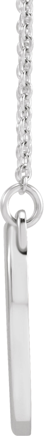 14K White Gold Heart 16" Necklace