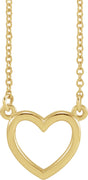 14K Yellow Heart 16" Necklace