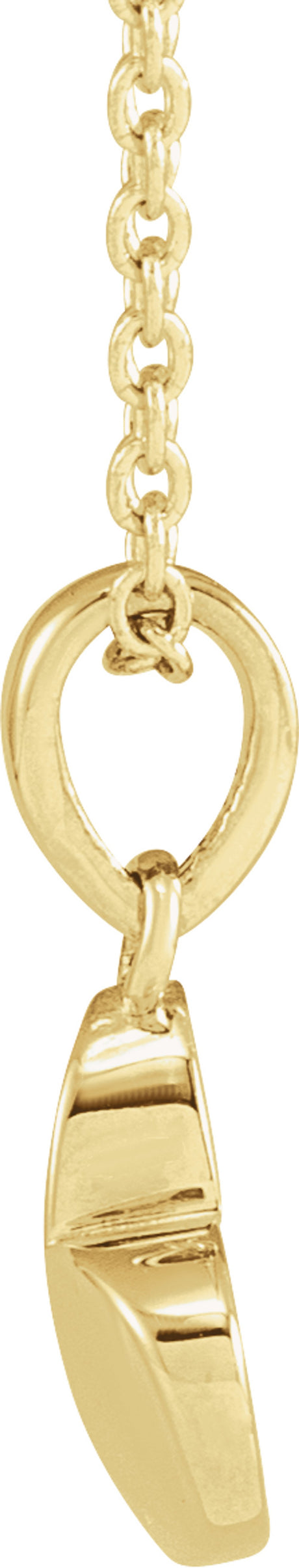 14K Yellow Gold Heart 16-18" Necklace