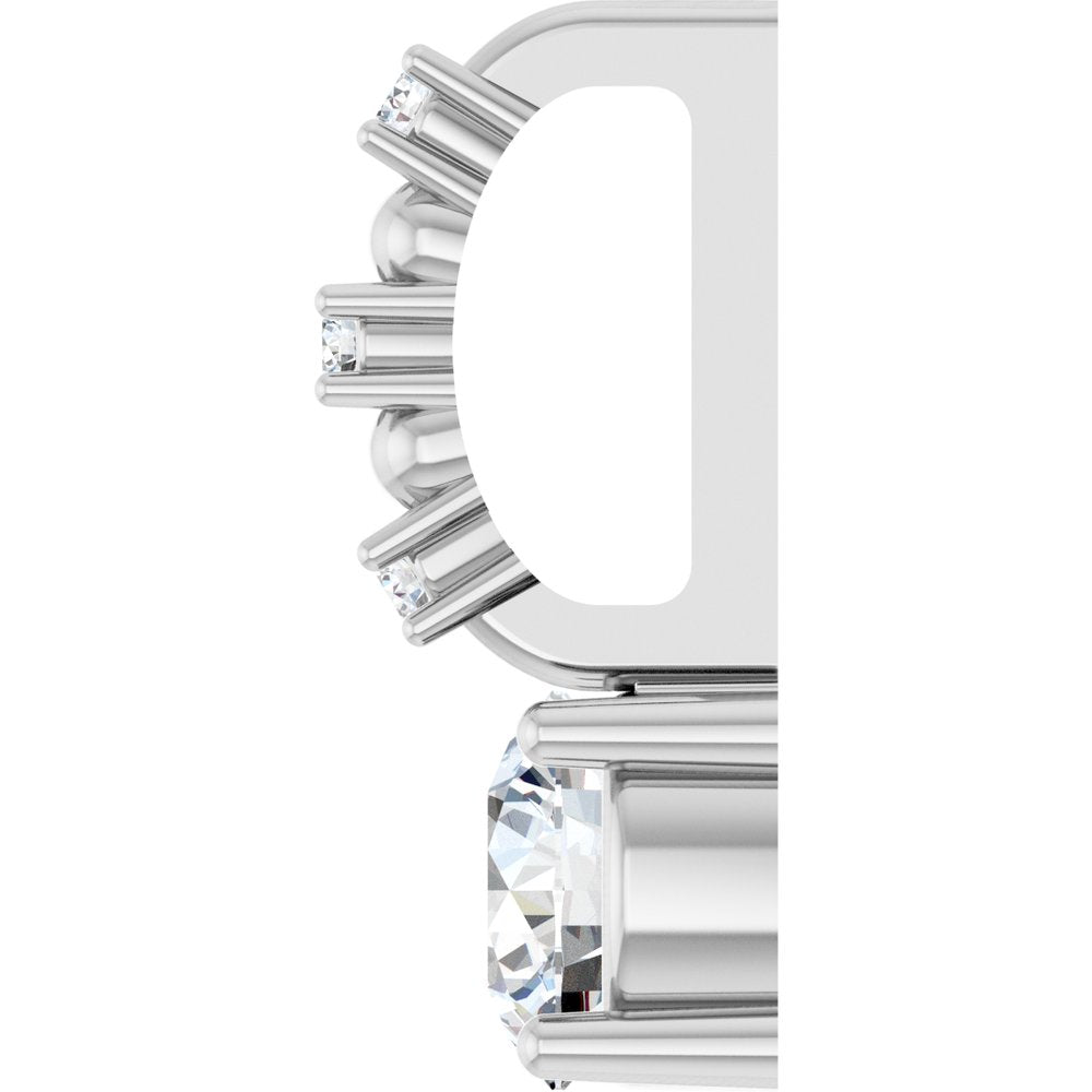 14K White Gold 1/4 CTW Natural Diamond Charm/Pendant