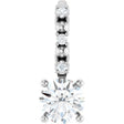 14K White Gold 1/4 CTW Natural Diamond Charm/Pendant