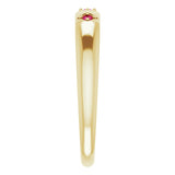 14K Yellow Natural Ruby Stackable Ring