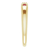 14K Yellow Natural Ruby Stackable Ring