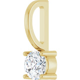 14K Yellow 1/4 CTW Natural Diamond Solitaire  Charm/Pendant