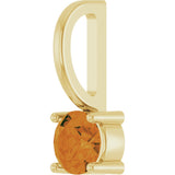 14K Yellow Gold Imitation Citrine Solitaire Charm/Pendant