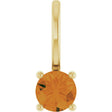 14K Yellow Gold Imitation Citrine Solitaire Charm/Pendant