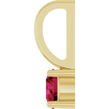 14K Yellow Lab-Grown Ruby Solitaire Charm/Pendant